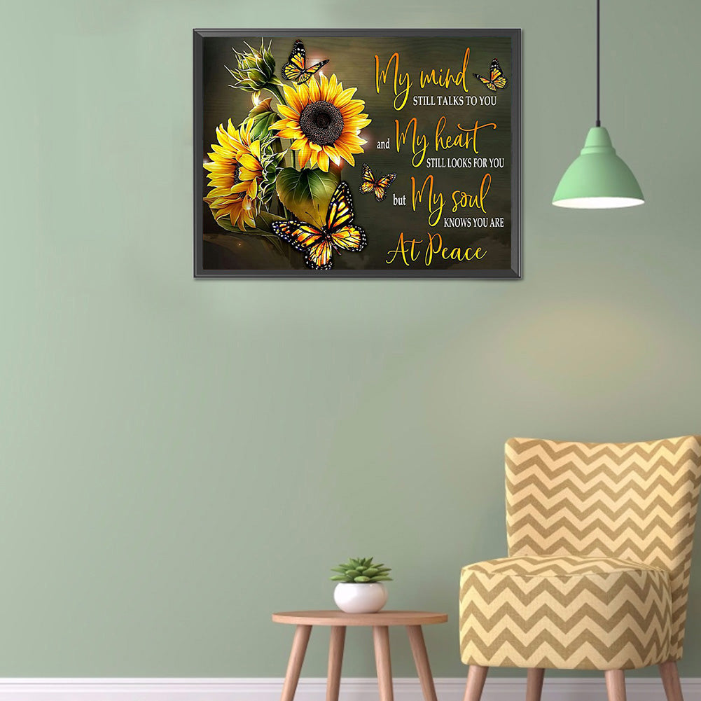 Sunflower - Full Round Drill Diamond Painting 60*50CM