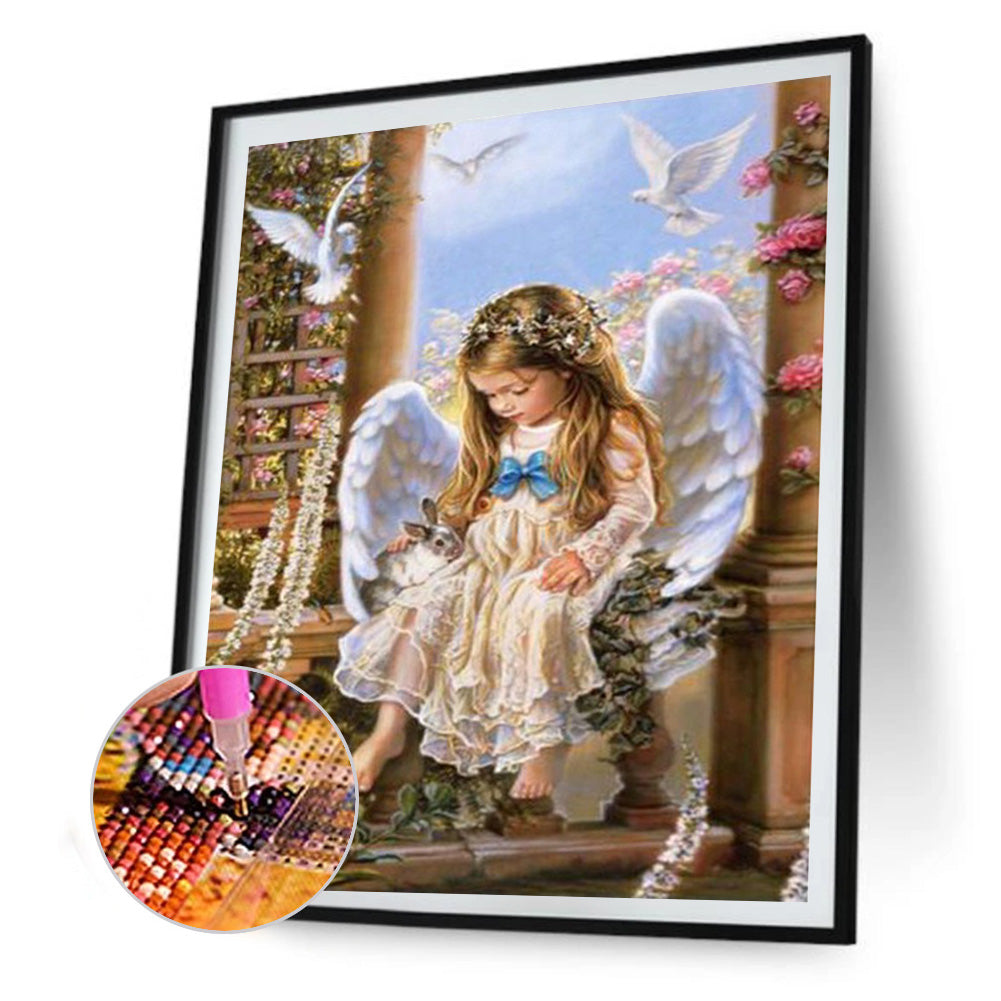 Angel Little Girl - Full Round Drill Diamond Painting 30*40CM