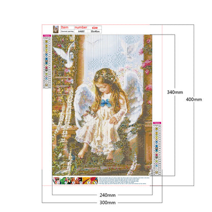 Angel Little Girl - Full Round Drill Diamond Painting 30*40CM