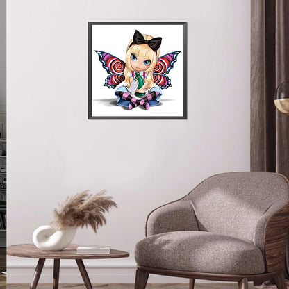 Butterfly Girl - Full Round Drill Diamond Painting 30*30CM