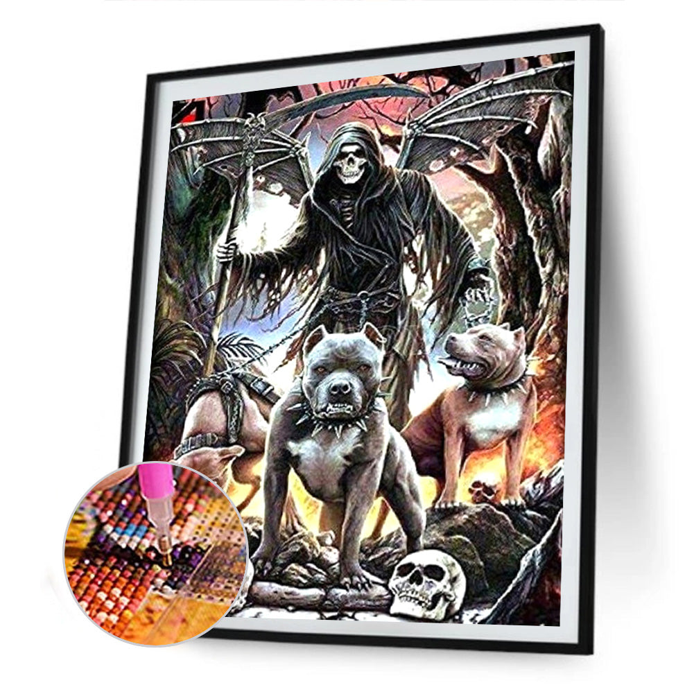 Skull Devil - Full Round Drill Diamond Painting 40*50CM