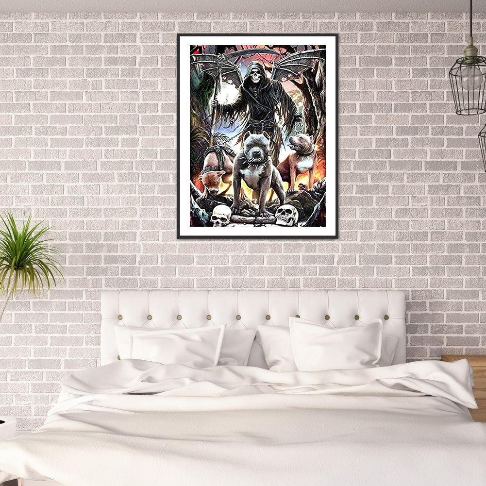 Skull Devil - Full Round Drill Diamond Painting 40*50CM