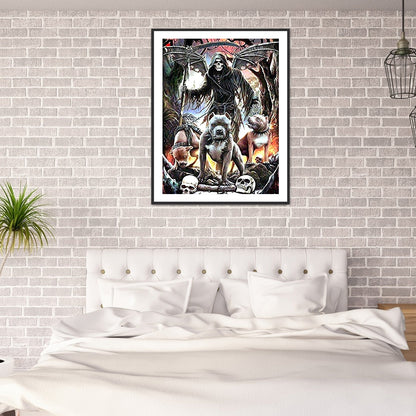 Skull Devil - Full Round Drill Diamond Painting 40*50CM