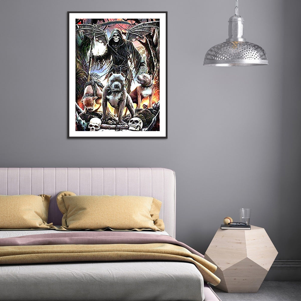 Skull Devil - Full Round Drill Diamond Painting 40*50CM