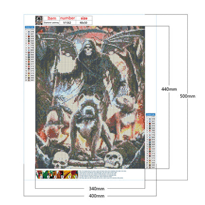 Skull Devil - Full Round Drill Diamond Painting 40*50CM