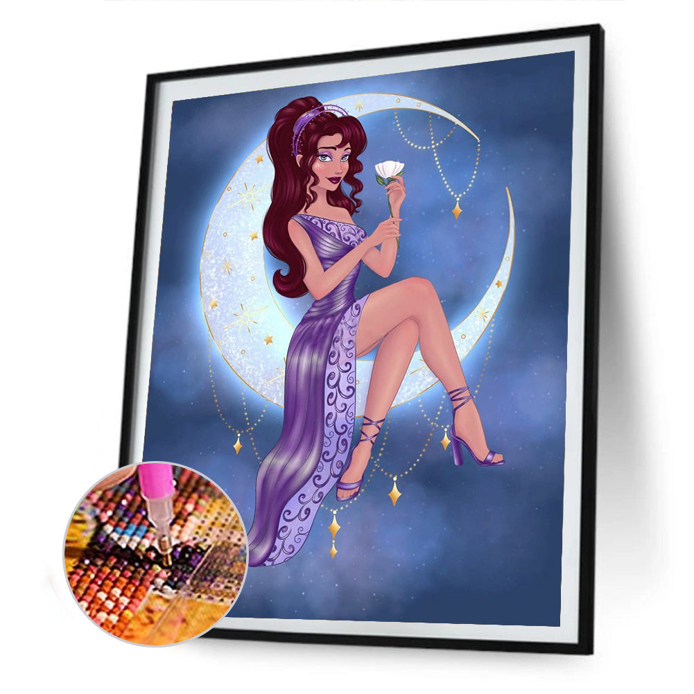 Moon Lady - Full Round Drill Diamond Painting 40*50CM