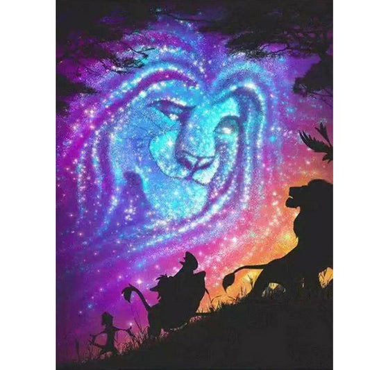 Starry Lion - Full Round Drill Diamond Painting 40*50CM