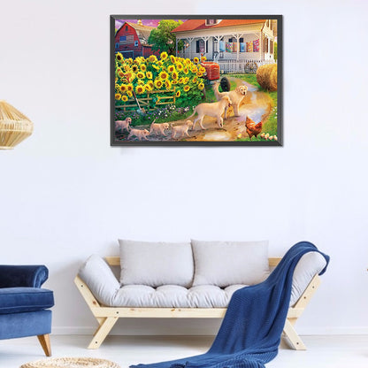 Landscape Animals - Full Round Drill Diamond Painting 40*30CM