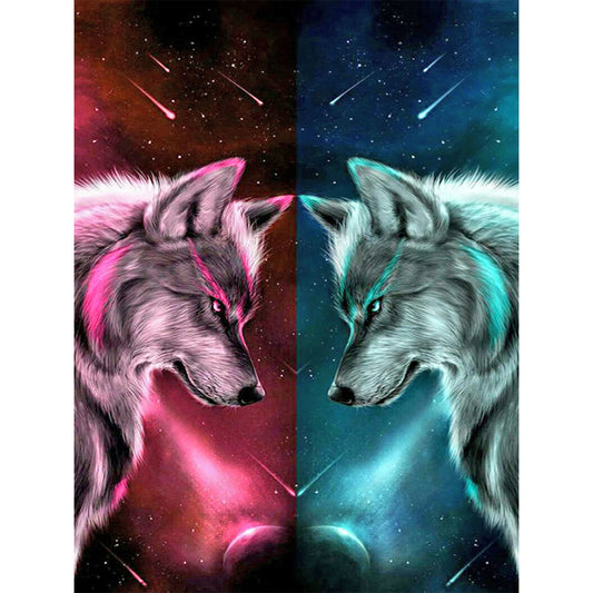 Starry Wolves - Full Round Drill Diamond Painting 30*40CM
