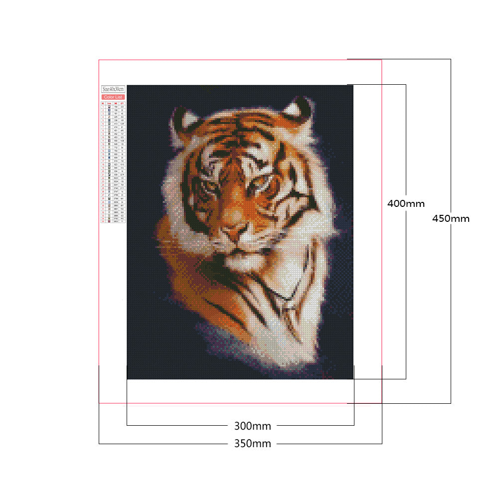 Tiger - Full Square Drill Diamond Painting 30*40CM