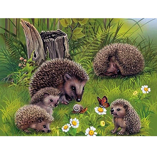 Woods Hedgehog - Full Square Drill Diamond Painting 40*30CM