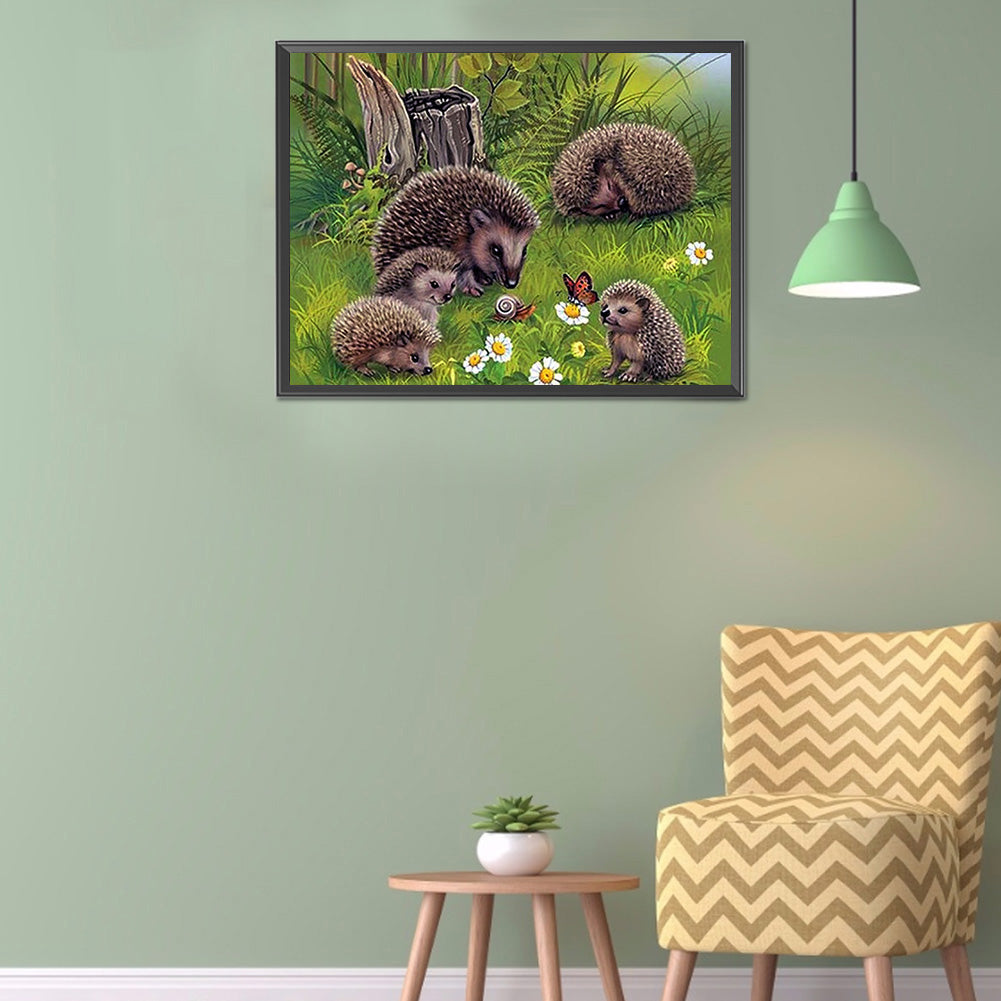 Woods Hedgehog - Full Square Drill Diamond Painting 40*30CM