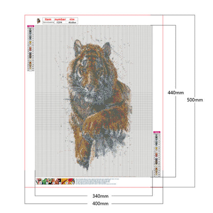 Tiger Animal - Full Square Drill Diamond Painting 40*50CM