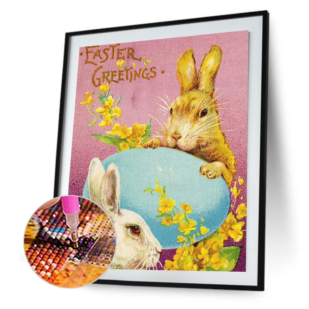 Easter Bunny - Full Round Drill Diamond Painting 30*40CM