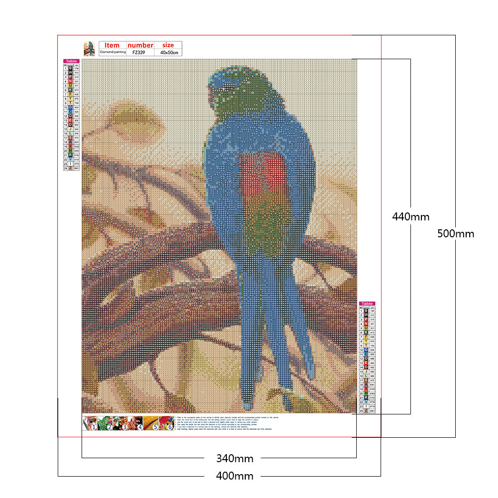 Parrot - Full Square Drill Diamond Painting 40*50CM