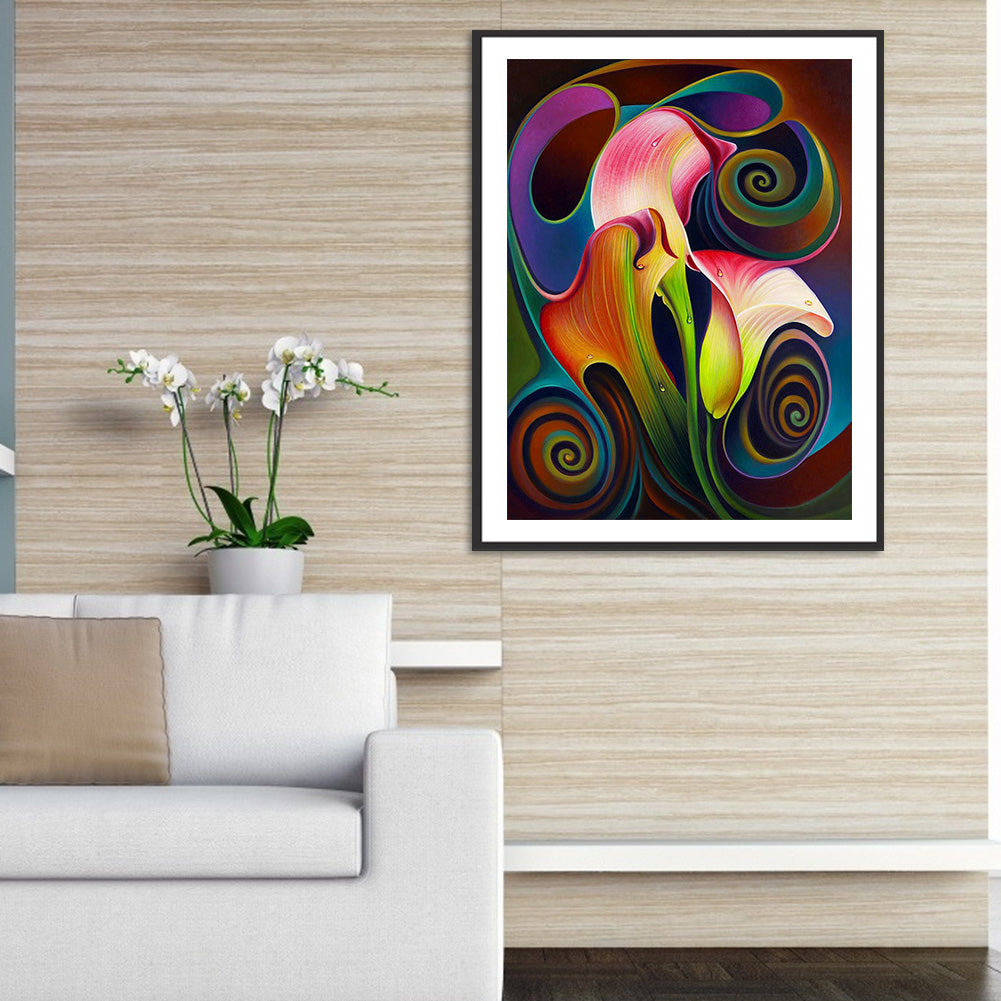 Calla Lily - Full Round Drill Diamond Painting 30*40CM