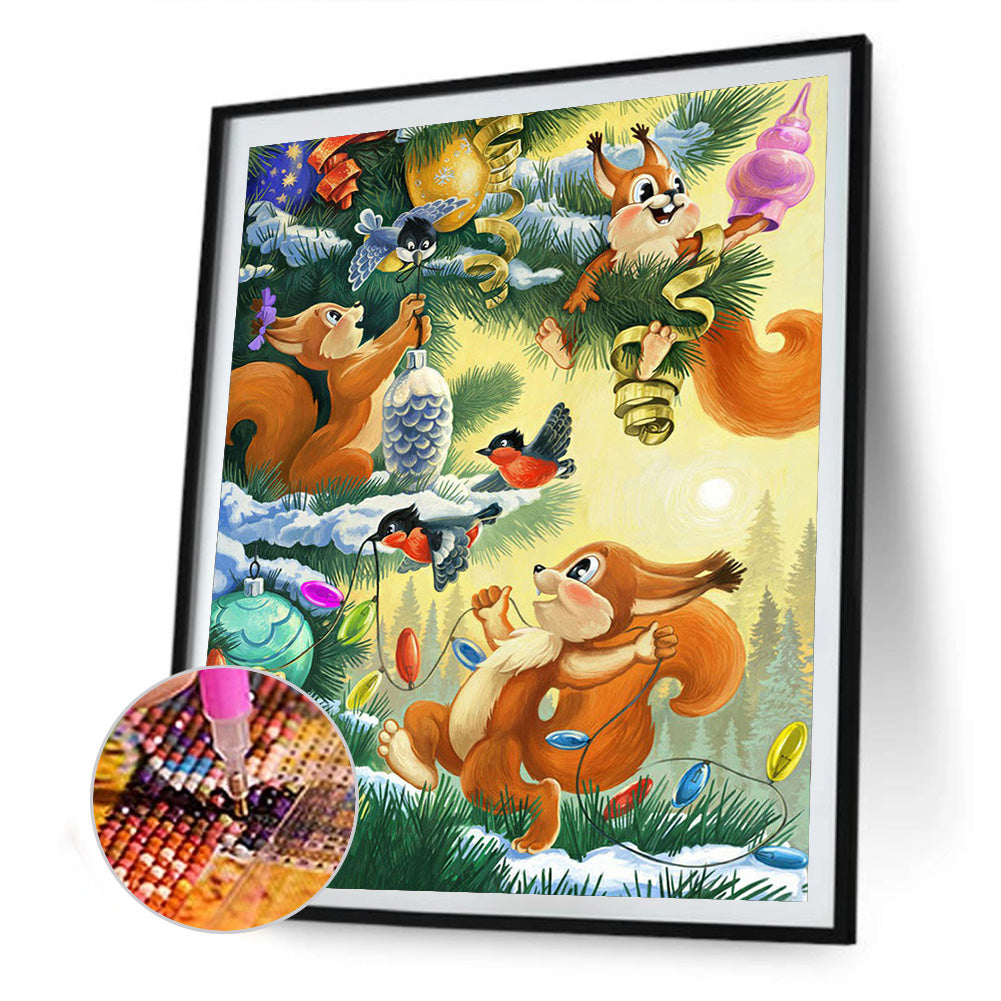 Squirrel - Full Round Drill Diamond Painting 40*50CM