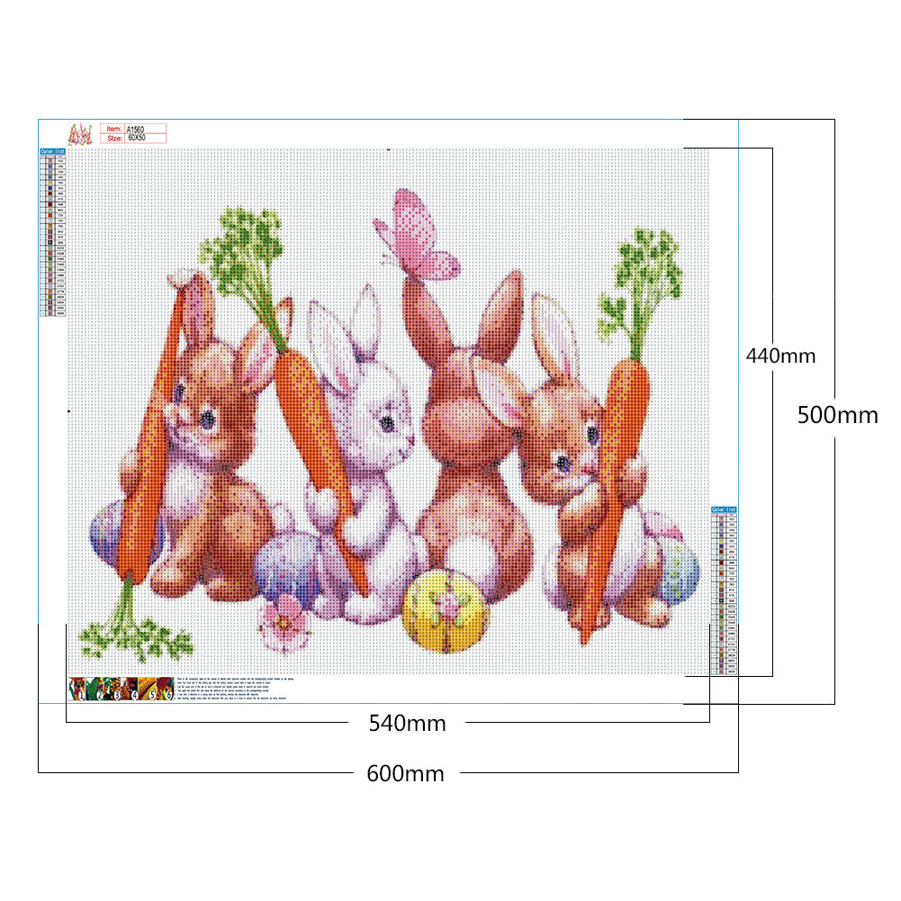 Bunny - Full Round Drill Diamond Painting 60*50CM