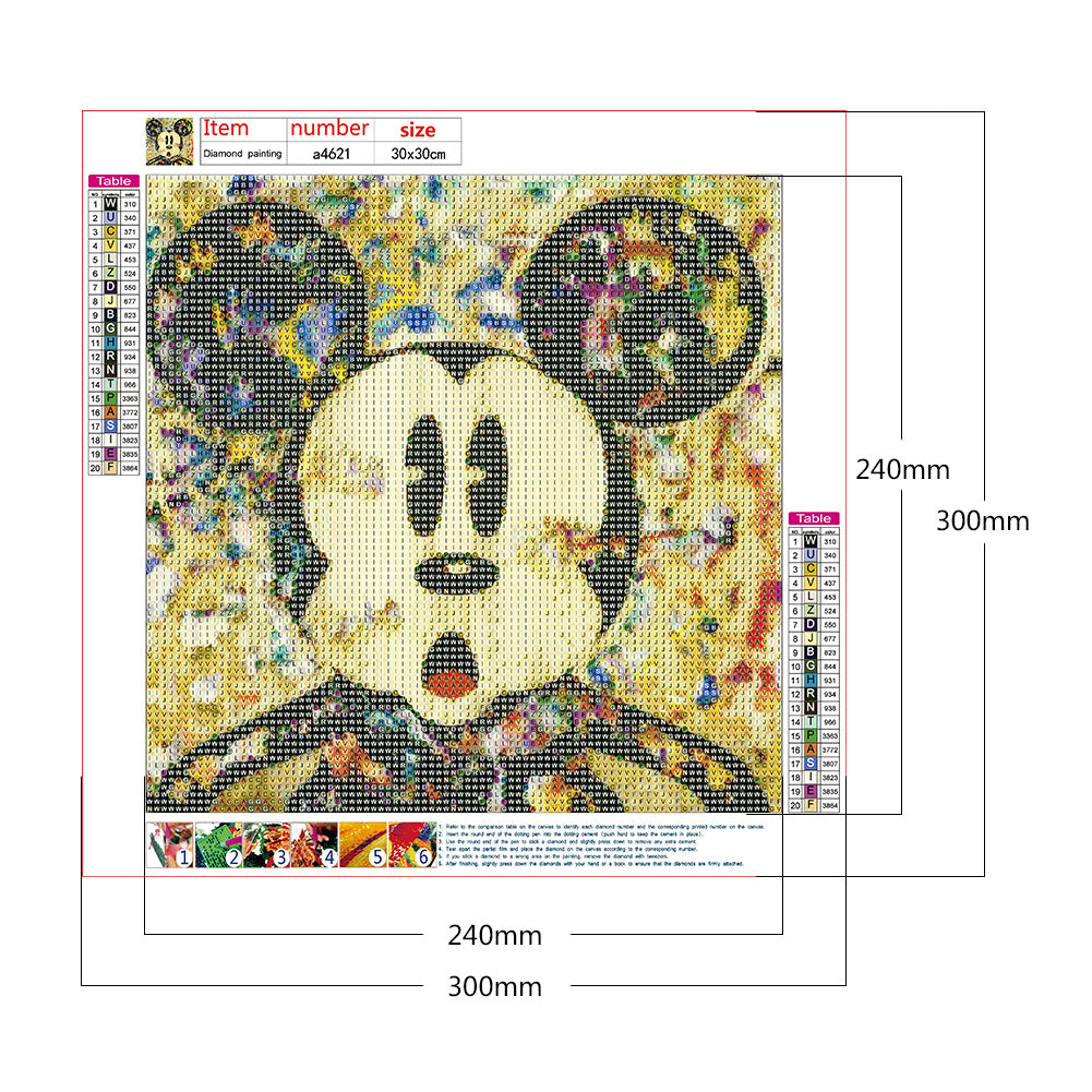 Cartoon Mouse - Full Round Drill Diamond Painting 30*30CM