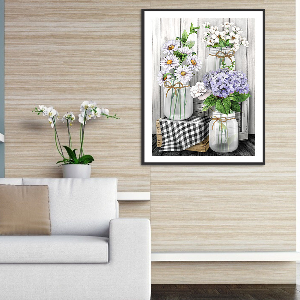 Fresh Flowers - Full Round Drill Diamond Painting 30*40CM