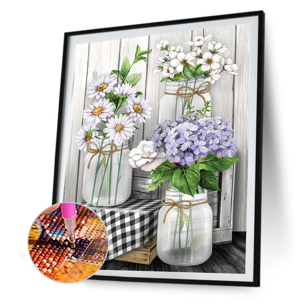 Fresh Flowers - Full Round Drill Diamond Painting 30*40CM