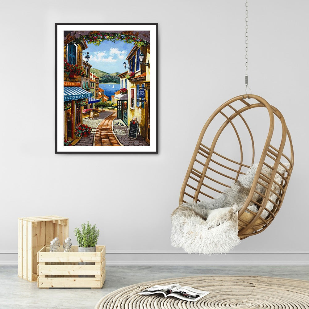 Building Landscape - Full Round Drill Diamond Painting 30*40CM