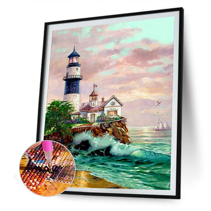 Building Landscape - Full Round Drill Diamond Painting 30*40CM