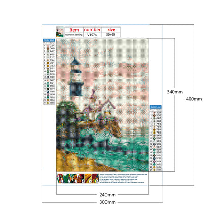 Building Landscape - Full Round Drill Diamond Painting 30*40CM