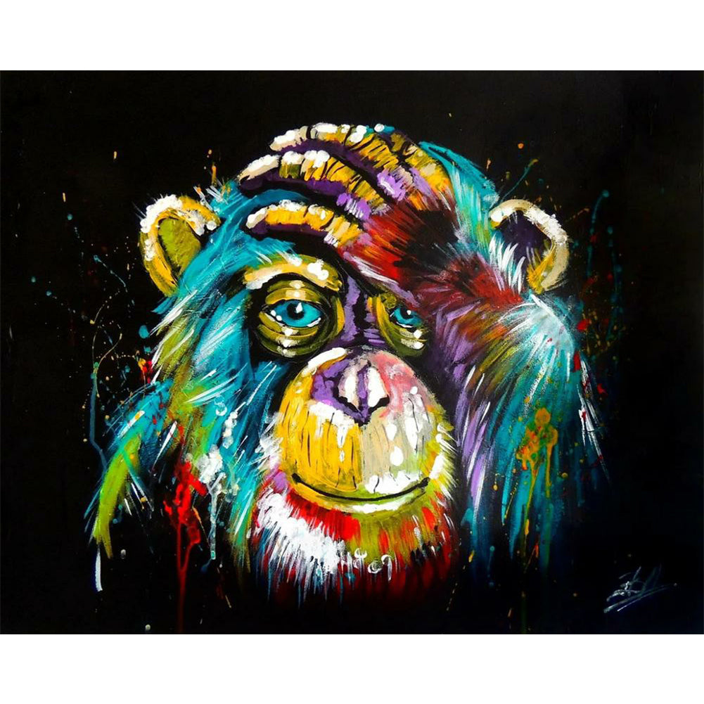 Chimpanzees - Full Round Drill Diamond Painting 60*50CM
