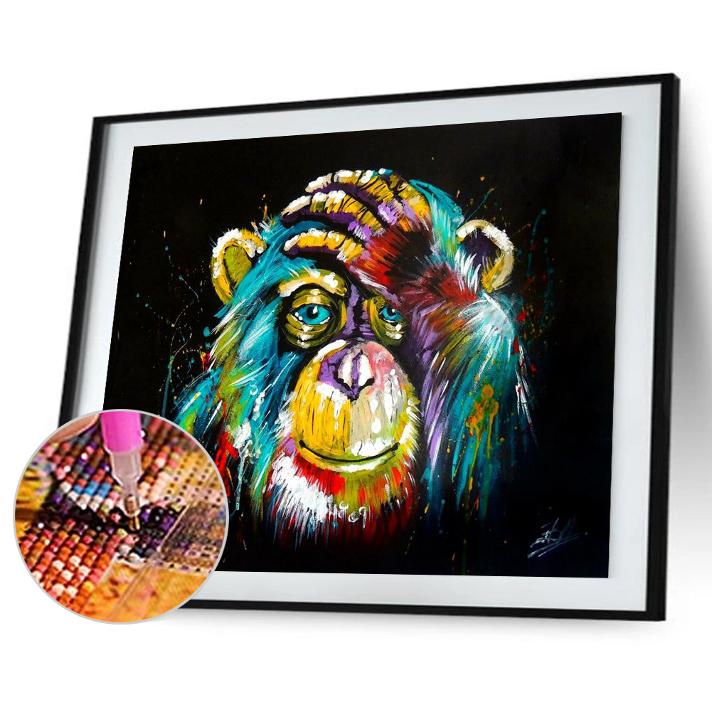 Chimpanzees - Full Round Drill Diamond Painting 60*50CM