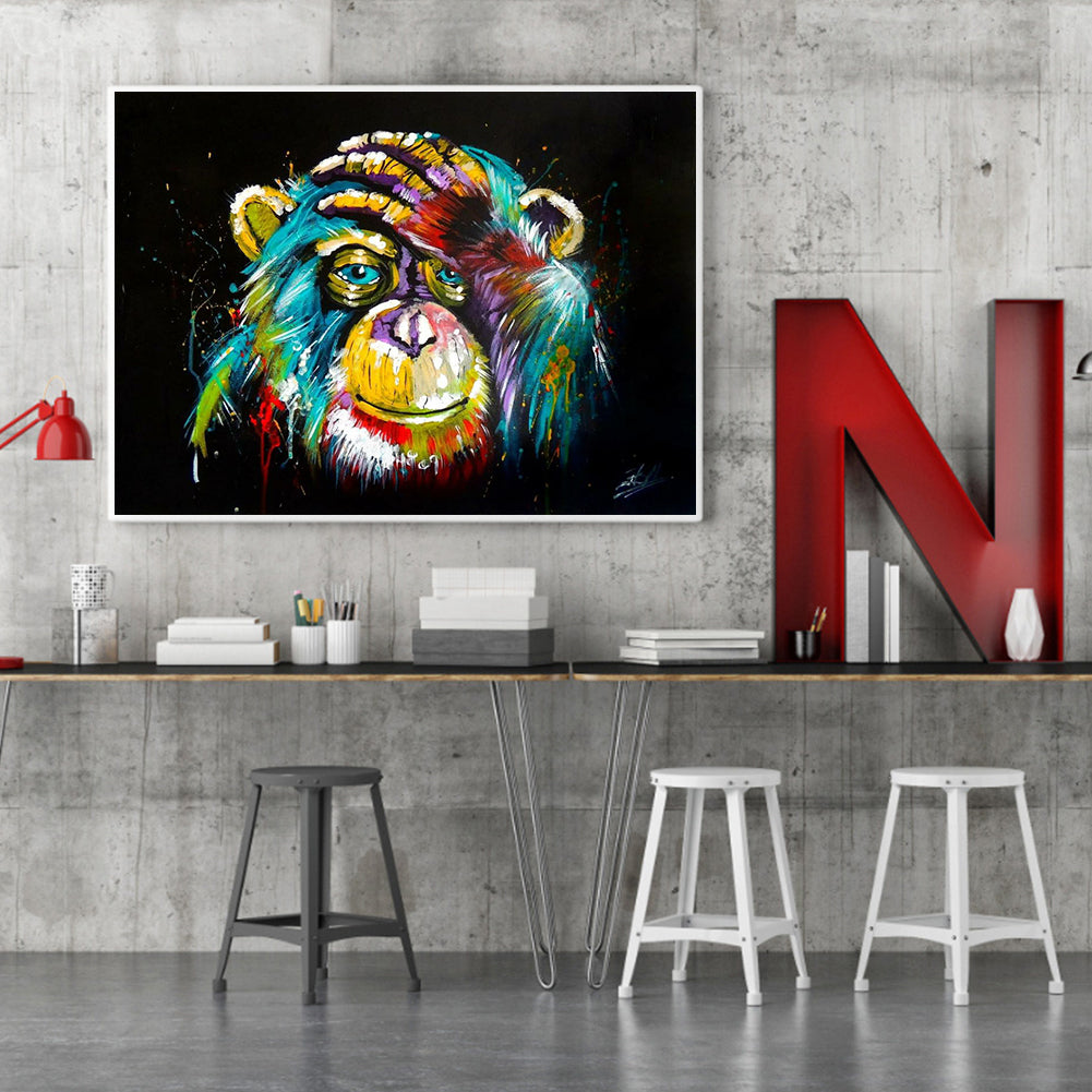 Chimpanzees - Full Round Drill Diamond Painting 60*50CM