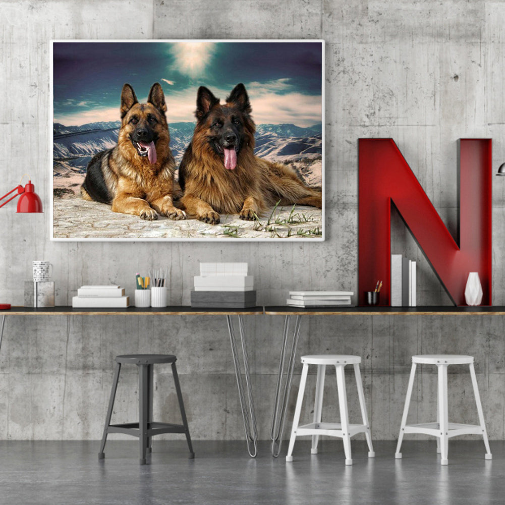 Dog - Full Round Drill Diamond Painting 60*50CM