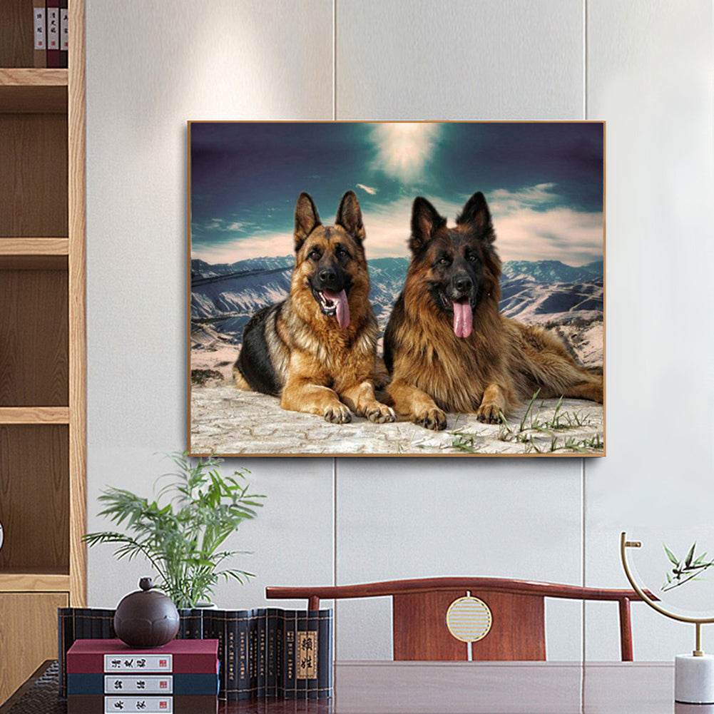 Dog - Full Round Drill Diamond Painting 60*50CM