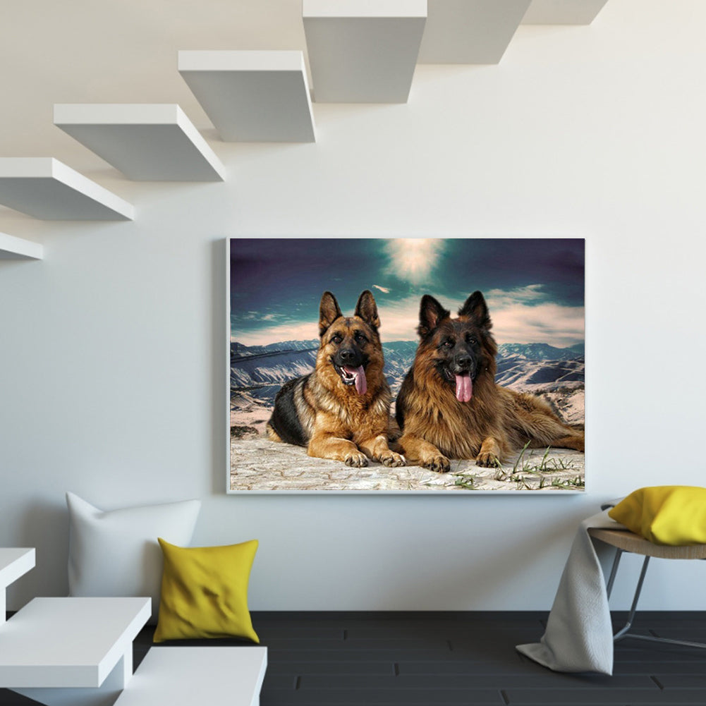 Dog - Full Round Drill Diamond Painting 60*50CM