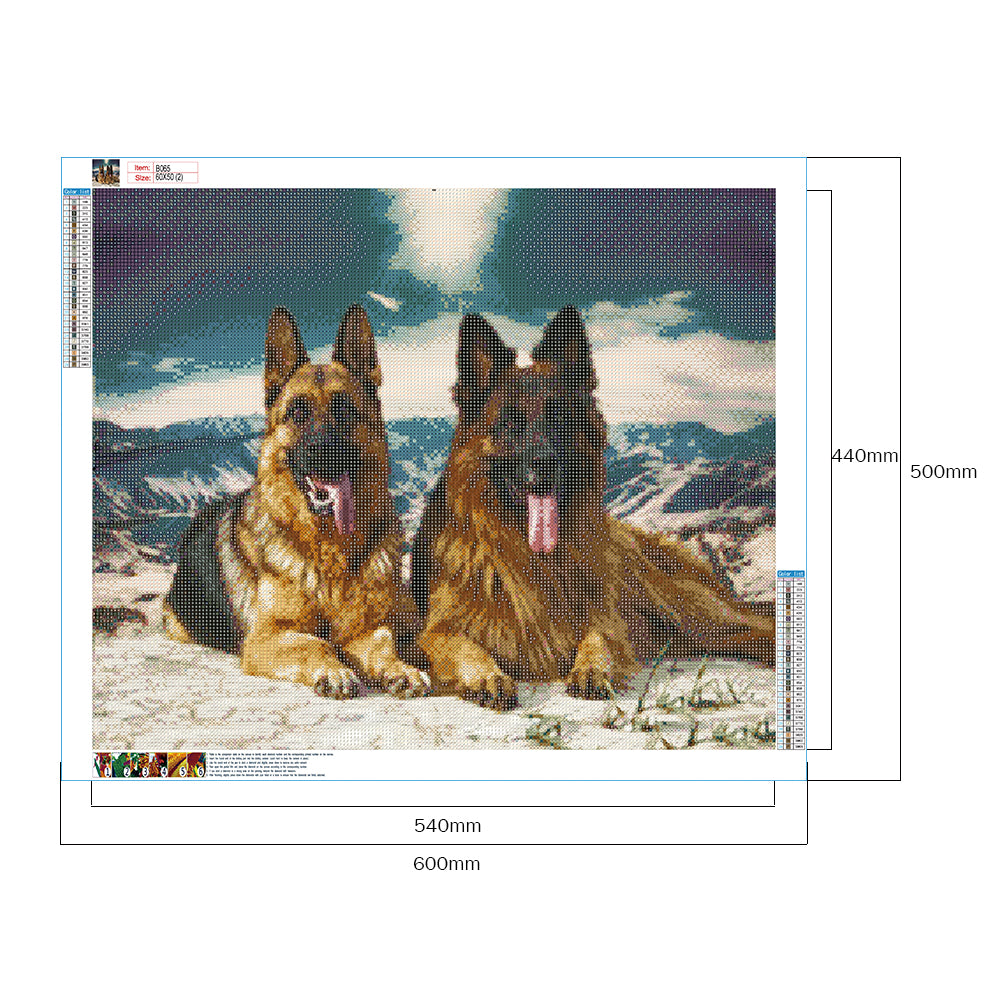 Dog - Full Round Drill Diamond Painting 60*50CM