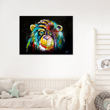 Chimpanzees - Full Round Drill Diamond Painting 40*30CM