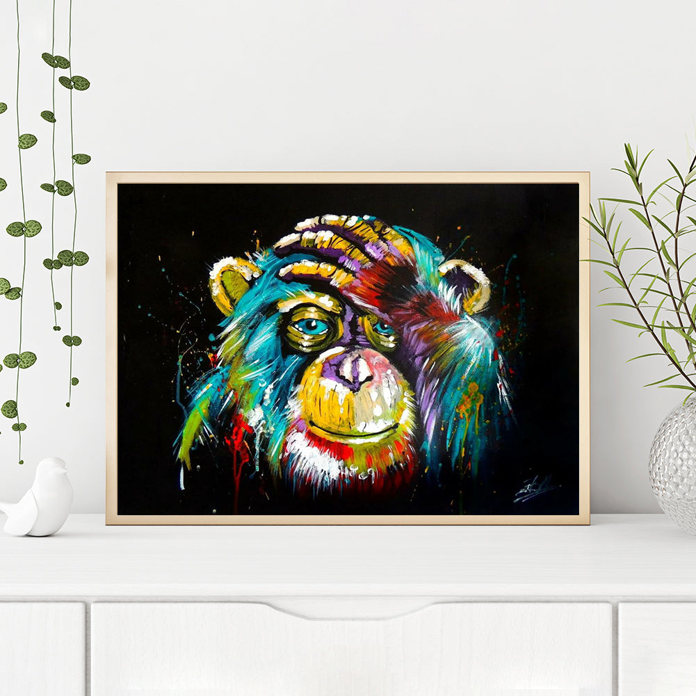 Chimpanzees - Full Round Drill Diamond Painting 40*30CM