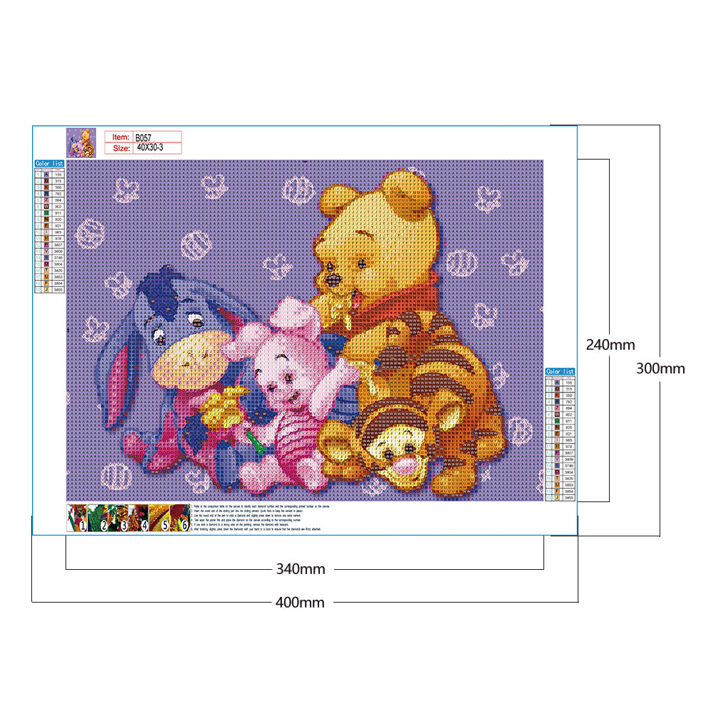 Cartoon Bear - Full Round Drill Diamond Painting 40*30CM