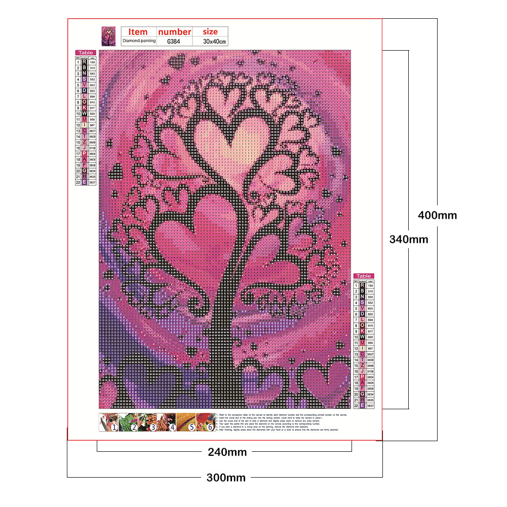 Love Tree - Full Round Drill Diamond Painting 30*40CM