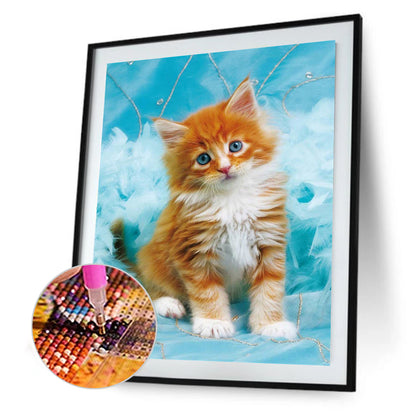 Cat - Full Round Drill Diamond Painting 30*40CM