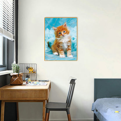 Cat - Full Round Drill Diamond Painting 30*40CM