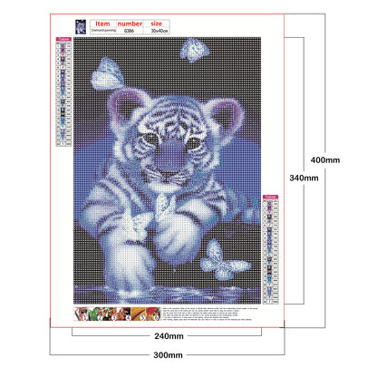 Tiger - Full Round Drill Diamond Painting 30*40CM