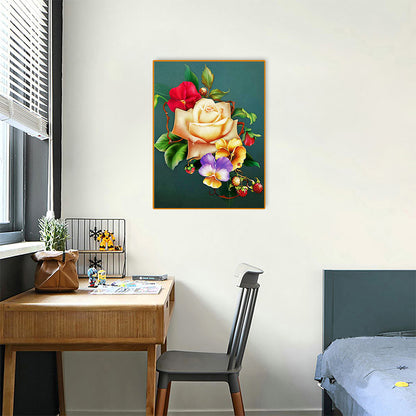 Flowers - Full Round Drill Diamond Painting 30*40CM