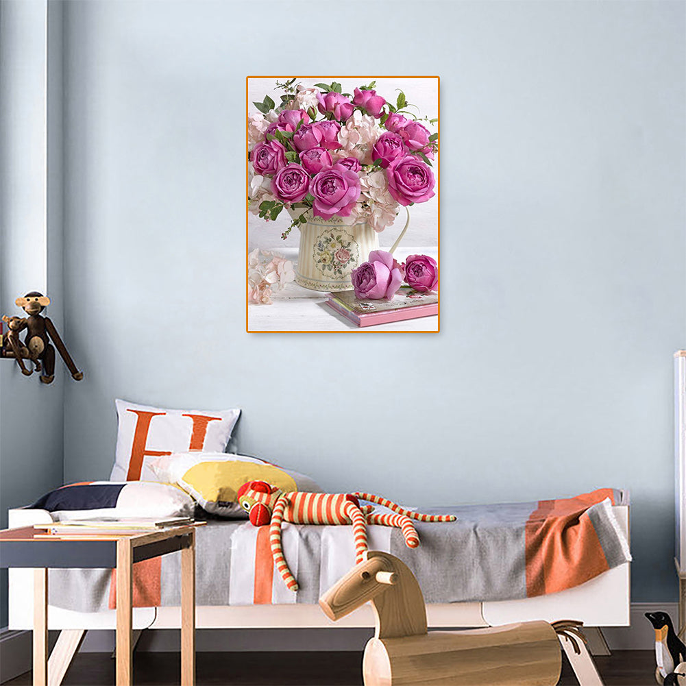 Flowers - Full Round Drill Diamond Painting 30*40CM