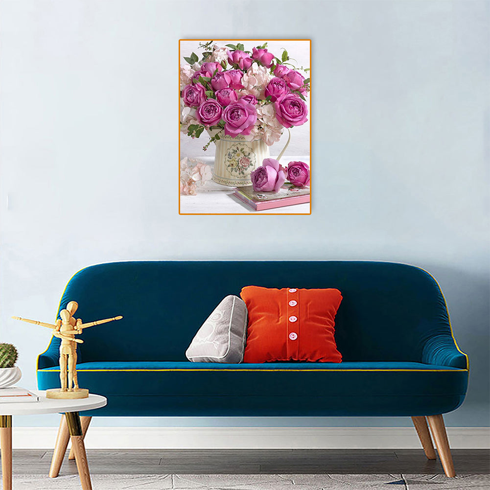 Flowers - Full Round Drill Diamond Painting 30*40CM