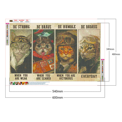 Pilot Cat - Full Round Drill Diamond Painting 60*40CM