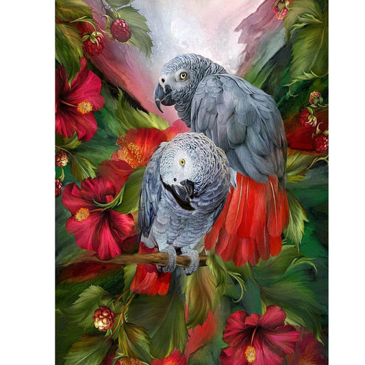 Parrot - Full Round Drill Diamond Painting 50*60CM