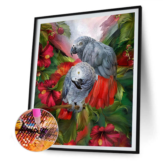 Parrot - Full Round Drill Diamond Painting 50*60CM