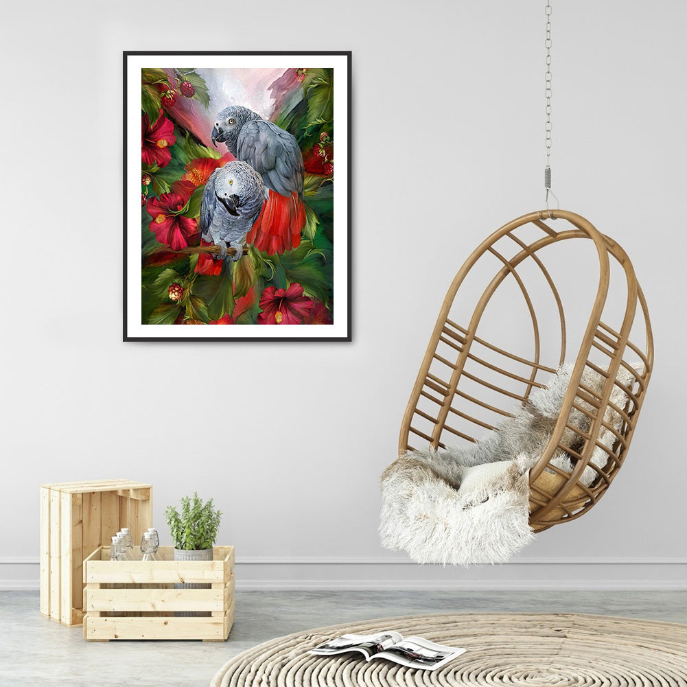 Parrot - Full Round Drill Diamond Painting 50*60CM