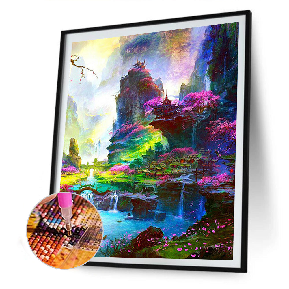 Mountains Waters - Full Round Drill Diamond Painting 50*60CM